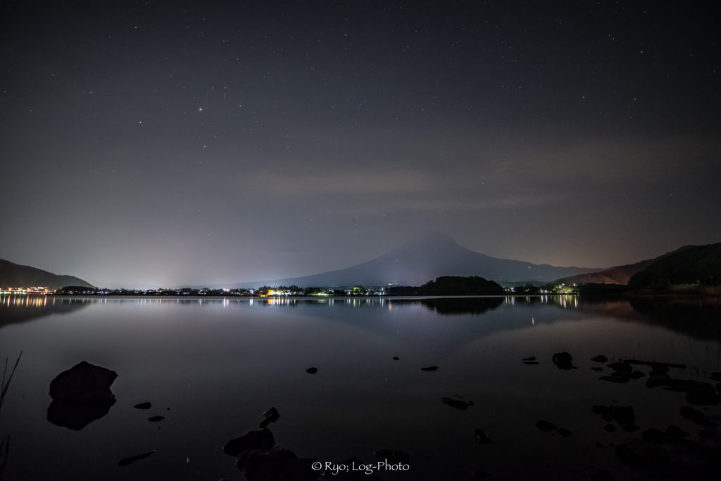 河口湖　富士山