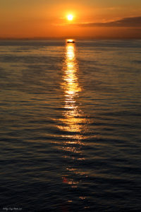 夕日の道　海ほたる　夕日　夜景