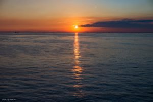 sunset　海ほたる　夕日　夜景