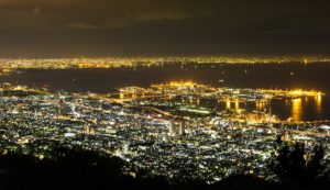 六甲山　夜景　神戸