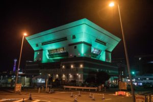 大桟橋　建築　建造物　夜景