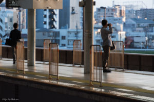 二子玉川駅　夕日　撮影