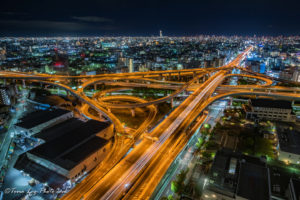 大阪　高速　夜景